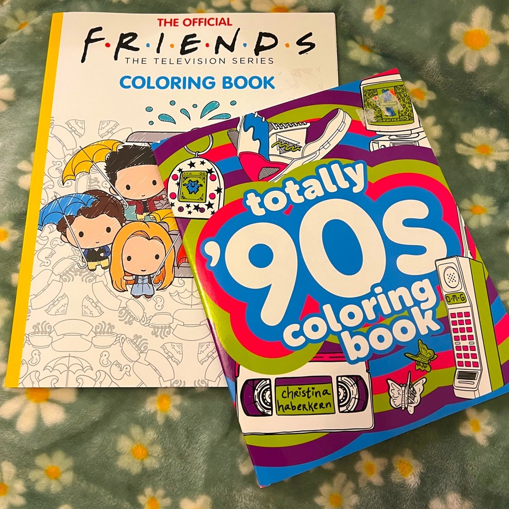 The Official FRIENDS and Totally '90s Coloring Book Bundle